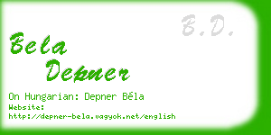 bela depner business card